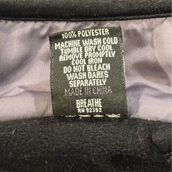 Prana Women’s Quilted Fleece Lined Black Jacket Size Medium - Picture 6 of 9